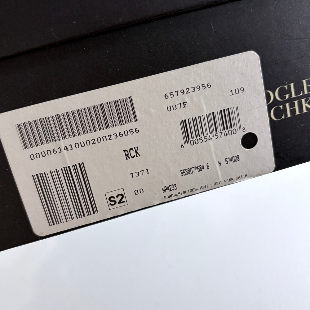 Badgley Mischka Light Pink Crystal Embellished Satin Block Heel Sandals Slides 6 - Picture 5 of 16